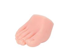 YUYTE Nail Art Formation Pied Faux Nail Pied Modèle Multifonctionnel Réutilisable Portable Souple Silicone Formation Demi-Pied pour La Pratique Silicone Modèle Ongles Acryliques (Droite)