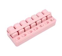 YUYTE Organiseur Hebdomadaire Portable pour Tablettes - Boîte à Médicaments 7 Jours avec Couvercle Coulissant de Rappel, étui de Voyage pour Vitamines, Comprimés et Suppléments (PINK)