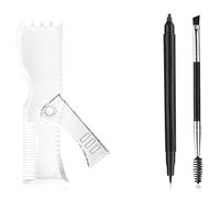 YUYTE Outil de Mise en Forme de Barbe, extrémité à 4 Branches et Pointe Pointue pour des Détails Précis, avec Peignes Réglables et Brosse Double Face pour le Toilettage des Poils du