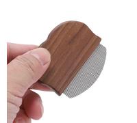 YUYTE Peigne à Poux, Peigne Professionnel en Acier Inoxydable à Dents Fines et Antipelliculaire avec Poignée en Bois de Noyer Brillant pour Enfants et Adultes, Toilettage de Voyage