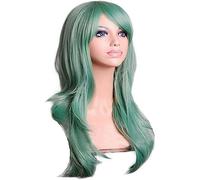 YUYTE Perruque Bou Verte Verte 70 Cm - Conception en Maille Respirante Confortable pour le Cosplay et la Fête