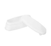YUYTE Plateau de Poudre de Trempage pour Ongles, Récipient de Manucure Portable en ABS Blanc Antidérapant pour le Bricolage du Nail Art, avec Guide de Rainure pour les Doigts pour