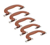 YUYTE Poignées de Bagages 5 Pièces, Conception Ergonomique de Style Vintage en Plastique Robuste et en Fer, avec Vis, pour étuis, Boîtes à Outils, Armoires (Brown)