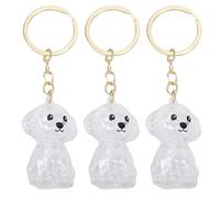 YUYTE Porte-clés Souvenir de Poils de Chien 3 Pièces, Bouteille de Rangement Commémorative Transparente pour Poils d'animaux, Charme Collecteur de Fourrure d'animaux de Compagnie pour