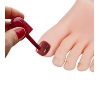 YUYTE Pratiquez le Modèle de Pied pour la Formation en Nail Art, Silicone Souple Silicone pour la Manucure de Gel Acrylique, Tips de L'ongle Tool Practice Tool (Gauche)