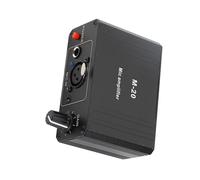 YUYTE Préampli de Microphone Préamplificateur de Micro Booster de Gain de Micro Gain de 20 DB Alimentation Fantôme 48 V Compatible avec les Micros à Condensateur Dynamiques SM7B 55SH