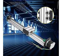 YUYTE Rail à Vis élevé en Aluminium avec Course de 200 Mm pour l'automatisation des Actionneurs à Mouvement Linéaire et des Glissières Polyvalentes (Vis 0808 (plage effective 600 mm))