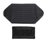 YUYTE Sac à Cosmétiques de Voyage Pliable, Organisateur de Maquillage Pliable, Trousse de Toilette Extensible avec Compartiments Zippés, Porte-brosses, étanche à l'eau pour Femmes (Noir Mat)