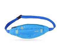 YUYTE Sac Banane de Course à Pied, Sac Banane pour Hommes et Femmes, en Nylon Résistant à l'eau, Boucle à Dégagement Rapide Réglable, Fermeture à Glissière, Trou pour écouteurs pour (Blue)