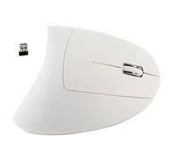 YUYTE Souris Verticale Ergonomique sans Fil 2.4GHz pour Ordinateur Portable PC avec 3 DPI Réglables 800/1200/1600 Technologie Non-Retard Grip Respectueux de la Peau Gamme 10M Confort (White)