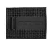 YUYTE Tapis de Barbier Magnétique en PVC avec 7 Fentes pour Ciseaux et Antidérapante Résistante à la Chaleur pour Tondeuses à Cheveux (BLACK)