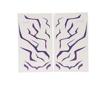 YUYTE Tatouages temporaires Kpop, Autocollants Résistants à L'eau et à la Sueur pour le Cosplay et les Fêtes, avec des Illustrations Exclusives, sans Danger (ZLBT Violet Autocollants de jambe)