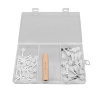 YUYTE Têtes de Remplacement de la Brosse à Ongles de 40 Pcs, Poignée en Bois à Double extrémité pour les Ongles avec Pointes de Pinceau Interchangeables Remplacement du Vernis à Gel