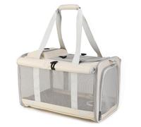 YUYTE Transporteur pour Animaux de Compagnie pour Les Grands Chats du Porte-Chats Sac Porteurs de Compagnie Pliable Portable pour Animaux de Compagnie pour Chats Moyens et Petits (Beige)