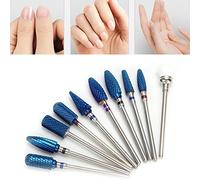 yuytee 10 pièces forets à Ongles, tête de meulage d'art d'ongle Ensemble de forets pour Ongles enlèvement de la Peau Morte forets à Ongles ponçage tête de Polissage