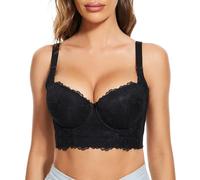 YUYUCH Soutien-Gorge à Armatures Push-up à Couverture complète pour Femmes,Soutien-Gorge à Bonnet Profond Hide Back Fat,Soutien-Gorge latéral à Dos Large Sculpting Uplift