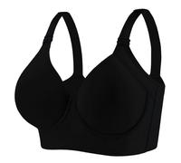 YUYUCH Soutien-Gorge Push-up Sculptant à Armatures Grande Taille pour Femmes, Cache-Dos, lissant la Graisse, Couverture complète du Dos, Bonnets Profonds, Soutien-Gorge t-Shirt Confortable (85E,Noir)