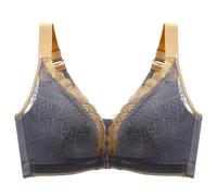 YUYUCH Soutiens-Gorge à Fermeture Frontale pour Femmes Bralettes en Dentelle sans Fil Rembourré Plongeant sans Armatures Racerback Soutiens-Gorge de Tous Les Jours
