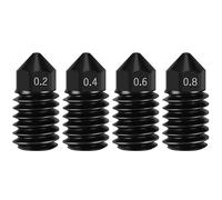 YUYUEMI Lot de 4 têtes d'impression pour Bambu Lab H2D/P2S Buse d'imprimante 3D 0,2, 0,4, 0,6, 0,8 mm Hotend en acier trempé P2S