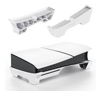 YUYUEMI Support horizontal pour PS5 - Station de refroidissement stable pour Sony PS5 Pro/PS5 - Disque fin et édition numérique - Blanc