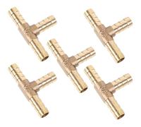 YUYUETIME 5 pièces Raccord Cuivre Té Cannelé Triple Fonction pour Tuyaux Air Pex Connecteur Étanche Installation Facile