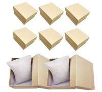 YUYUETIME 8 pièces Boîte Montre Rétro Papier Kraft Coffret Collection Montres Léger et Pratique Étui Voyage Bijoux Unisexe Petit Coffret Cadeau pour Bracelets