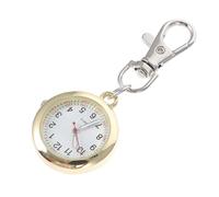 YUYUETIME Montre de Poche Infirmière Simple Métal avec Porte-clés Décoratif Montre Trotteuse Pratique pour Blouse Cadeau Fonctionnel pour Professionnels