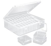 YuYueWeiXiao Boîtes de tri pour petites pièces, boîte de rangement avec compartiments, lot de 30 petites boîtes transparentes avec couvercles, boîte de peinture au diamant, boîte vide pour