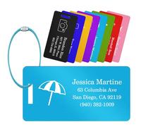 YUYUGO Etiquette Valise Bagage Personnalisables en Alliage d'Aluminium - Gravure Gratuite (Nom/Symbole) - Étiquettes Résistantes pour Avion, Voyage Pro - Compatible Valise Cabine, Bagage à Main