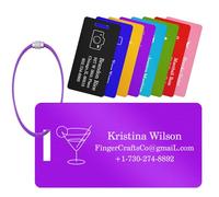 YUYUGO Etiquette Valise Bagage Personnalisables en Alliage d'Aluminium - Gravure Gratuite (Nom/Symbole) - Étiquettes Résistantes pour Avion, Voyage Pro - Compatible Valise Cabine, Bagage à Main