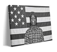 YUYUMEGDE ASAP_Rocky Flag Black Singer, poster décoratif sur toile, affiche murale et image d'art moderne pour chambre à coucher (30 x 45 cm)