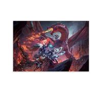 YUYUMEGDE Dungeons and Dragons Poster Peinture décorative sur toile Art mural pour salon, chambre à coucher, art mural, impression d'image moderne, décoration de salle familiale, 60 x 90 cm
