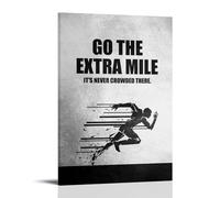 YUYUMEGDE Go-the-extra-mile-motivational Poster décoratif sur toile pour chambre à coucher 60 x 90 cm