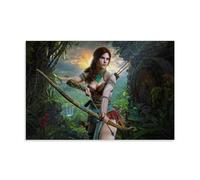 YUYUMEGDE Lara Croft Tomb Raider Classics Poster décoratif sur toile pour chambre à coucher 40 x 60 cm