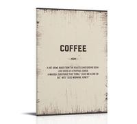 YUYUMEGDE Poster avec citations de café - Peinture décorative sur toile - Pour salon, chambre à coucher, art mural - Impression d'image moderne - Décoration de salle familiale - 20 x 30 cm