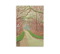 YUYUMEGDE Poster décoratif sur toile David Hockney - L'arrivée du printemps à Woldgate - Poster mural moderne pour chambre à coucher - 50 x 75 cm