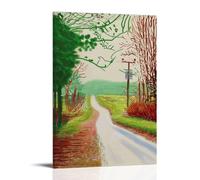 YUYUMEGDE Poster décoratif sur toile David Hockney « The Arrival of Spring Road » - Impression d'art moderne pour chambre à coucher - 40 x 60 cm