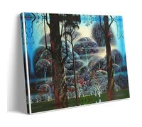 YUYUMEGDE Poster décoratif sur toile « Mist in the Dark Woods » de Eyvind Earle - Impression d'art moderne pour chambre à coucher - 20 x 30 cm
