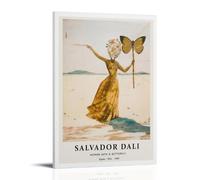 YUYUMEGDE Poster décoratif sur toile Salvador Dali - Femmes avec papillon - Impression d'art moderne pour chambre à coucher - 20 x 30 cm