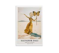 YUYUMEGDE Poster décoratif sur toile Salvador Dali - Femmes et papillons - Impression d'art moderne pour chambre à coucher - 40 x 60 cm