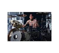 YUYUMEGDE Poster décoratif sur toile Travis Barker jouant de la batterie - Affiches murales et image d'art moderne pour chambre à coucher - 30 x 45 cm