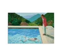 YUYUMEGDE Poster décoratif sur toile Vtwo People by The Pool - Décoration murale moderne pour chambre à coucher - 40 x 60 cm