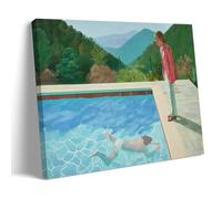 YUYUMEGDE Poster décoratif sur toile Vtwo People by The Pool - Impression d'art moderne pour chambre à coucher - 20 x 30 cm