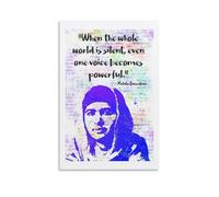 YUYUMEGDE Poster du Mois de l'histoire nationale des femmes - Impression sur toile - Impression d'art moderne pour chambre à coucher - 50 x 75 cm
