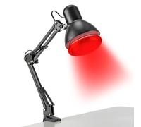 YUYUZI Lampe infrarouge 150 W avec trépied - Lampe à lumière rouge pour thérapie par la chaleur et soulagement de la douleur - Lampe chauffante infrarouge réglable à 360° avec douille E27 - Idéale