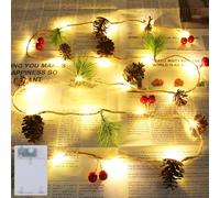 YUYWWAN Guirlande Noël Lumineuse, 2M 20 LED Lumiere Sapin de Noel, Guirlande Lumineuse Noel, Lumiere de Noels Extérieur et Intérieur, Deco Noels pour Sapin de Noël, Fenêtre, Table, Chambre (A)