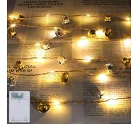 YUYWWAN Guirlande Noël Lumineuse, 2M 20 LED Lumiere Sapin de Noel, Guirlande Lumineuse Noel, Lumiere de Noels Extérieur et Intérieur, Deco Noels pour Sapin de Noël, Fenêtre, Table, Chambre (D)