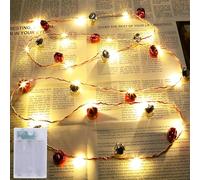 YUYWWAN Guirlande Noël Lumineuse, 2M 20 LED Lumiere Sapin de Noel, Guirlande Lumineuse Noel, Lumiere de Noels Extérieur et Intérieur, Deco Noels pour Sapin de Noël, Fenêtre, Table, Chambre (C)