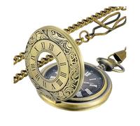 YUYWWAN Montre de Poche Homme avec Chaîne, Montres a Goussets Vintage, Chiffres Romains Montre Poche, Moyen-Âge Montres à Goussets avec Chaîne de Taille pour Homme et Hemme (Cuivre)
