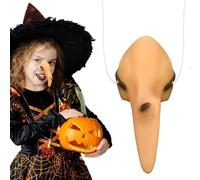 YUYWWAN Nez de Sorciere, Accessoire Halloween Faux Nez, Nose de Sorcière Latex avec Cordon Élastique pour Enfants Adultes Halloween Cosplay Accessoires de Déguisement de Fête (1pc)
